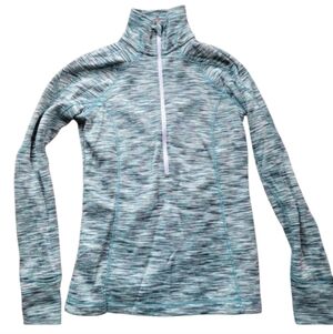 Columbia Teal and Gray Quarter Zip Pullover